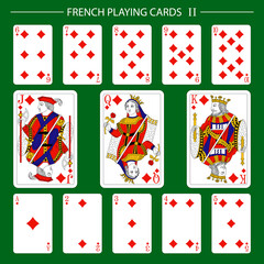 French playing cards suit diamonds 2