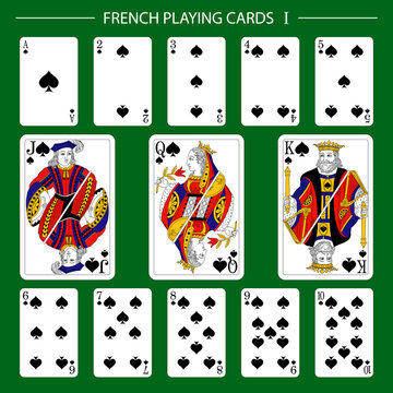French playing cards suit spades