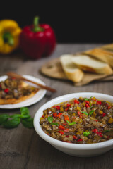 Eggplant and Bell Pepper Caponata