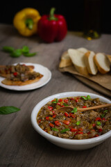 Eggplant and Bell Pepper Caponata