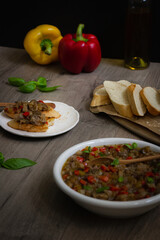 Eggplant and Bell Pepper Caponata