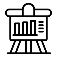 Board management results icon. Outline board management results vector icon for web design isolated on white background