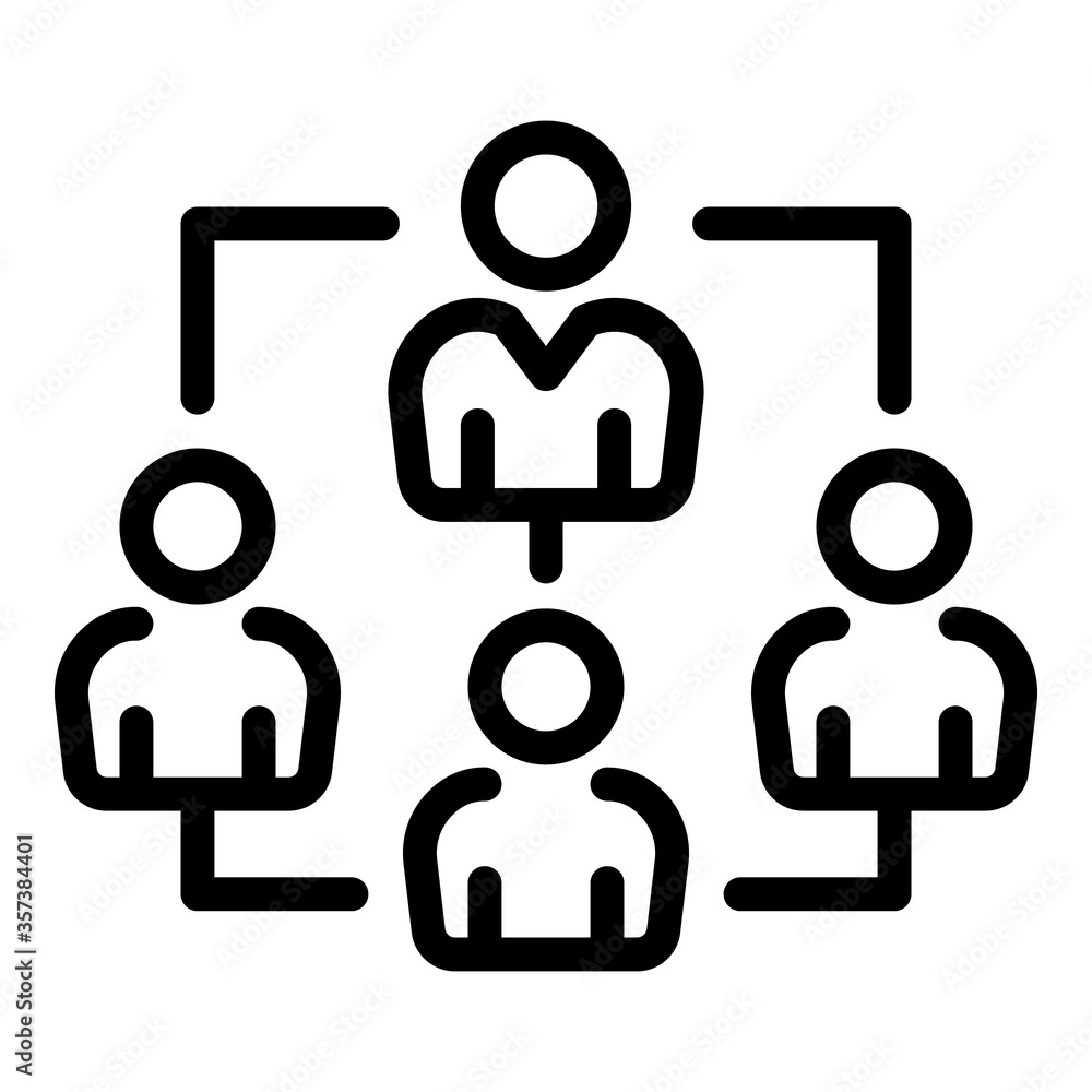 Poster work team icon. outline work team vector icon for web design isolated on white background