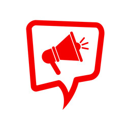 vector illustration of a megaphone