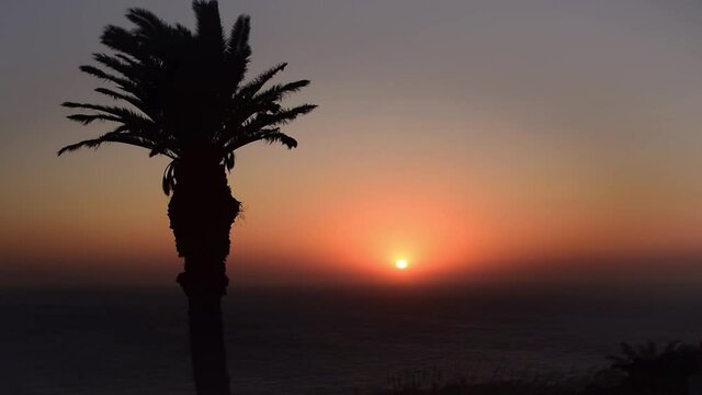 A footage of a walk to to the sunset in Tangier in spring