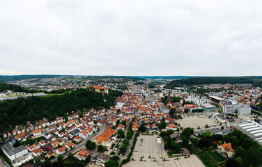 Obraz premium aerrial drone photo of German town Heidenheim an der Brenz