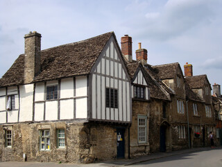 Nine hundred years old Lacock village in Wiltshire, England, UK.