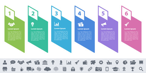 Infographic design business concept vector illustration with 9 steps or options or processes represent work flow or diagram or web button banner