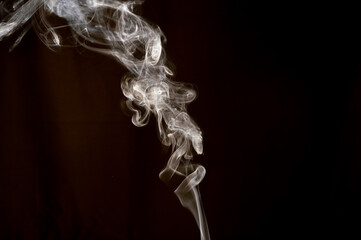 Smoke isolated on dark background