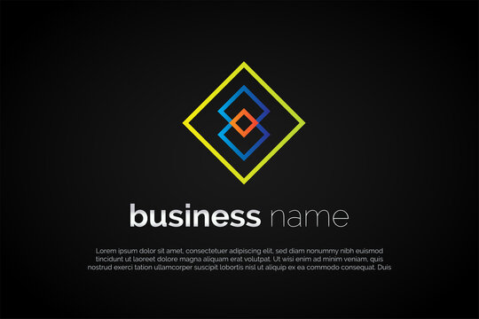 Unique Rectangle Logo Template