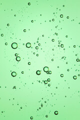 Cream gel green transparent cosmetic sample  background