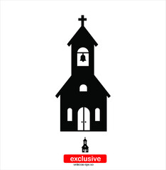 Gereja icon.Flat design style vector illustration for graphic and web design.