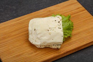 Halloumi cheese with mint for grill