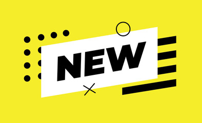 Modern abstract New yellow and black banner for website