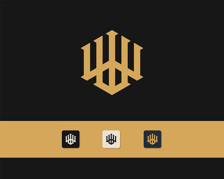 Letters W and W or WW line logo design. Linear minimal stylish emblem. Luxury elegant vector element. Premium business logotype. Graphic alphabet symbol for corporate business identity