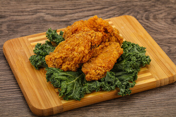 Hot fried crispy chicken wings