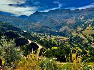 The Sacred Valley of the Incas in the Andes - the valley of the Urubamba River - is the birthplace...