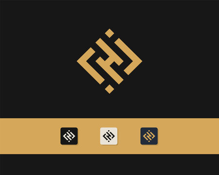 Letters J and H or JH line logo design. Linear minimal stylish emblem. Luxury elegant vector element. Premium business logotype. Graphic alphabet symbol for corporate business identity