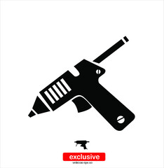 Hot Gun Icon.Flat design style vector illustration for graphic and web design.