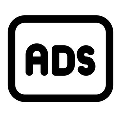 Ads, Advertising, Video Ads and Advertisement Icon