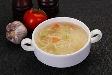 Chicken soup with noodles