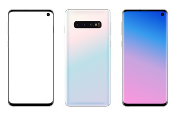 Smartphone, mobile phone isolated, realistic vector illustration.