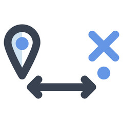 Pin and Direction Icon