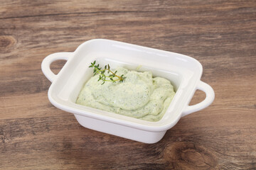 Cottage cream snack with herbs