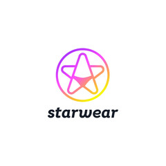 star underwear template logo design inspiration. Underwear shop symbol icon vector illustration