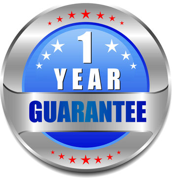 1 Year guarantee stamp vector logo images, Guarantee vector stock photos, Guarantee vector illustration of logo