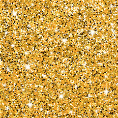 Gold glitter texture with sparklings. Vector illustration.
