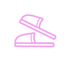 Slippers pink icon