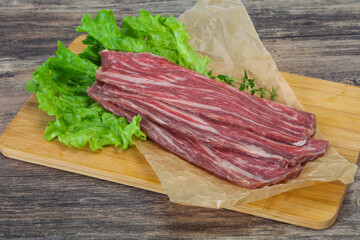 Raw Thick pork steak for cooking