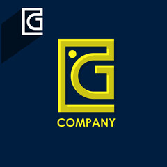 letter G rounded in Rechtangle