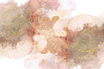 Modern creative design,  background marble texture. Alcohol ink. Hand drawn on water. Vector illustration.