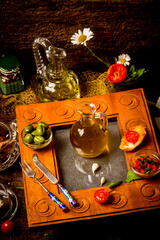 Extra virgin olive oil, first cold pressed, vertical.