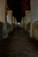 narrow corridor in the old town
