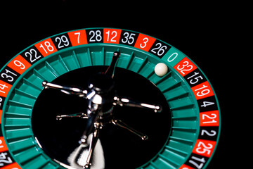 Roulette table close up at the Casino