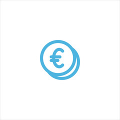 euro icon flat vector logo design trendy