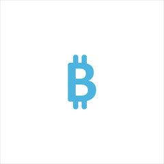 bit coin currency icon flat vector logo design trendy