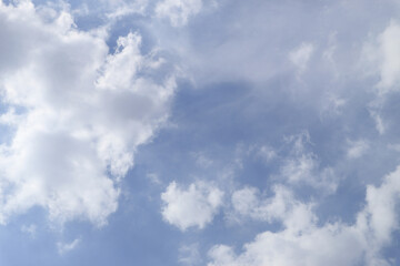 blue sky and clouds for the background.