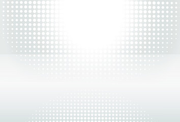 Halftone white & grey background. vector design concept. Abstract white and gray gradient background. Halftone dots design background. vector Illustration.