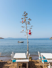 Gumusluk, a seaside village and fishing port in Bodrum. Mugla, Turkey.