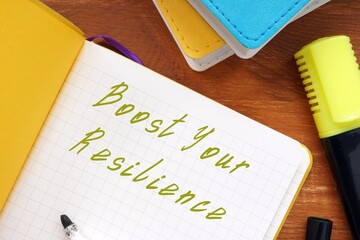 Boost Your Resilience sign on the page.
