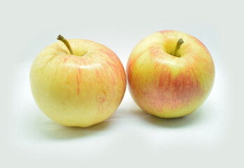 two apples isolated on white