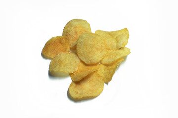 potato chips isolated on white
