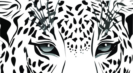 Tiger head silhouette, vector,VERY SIMPLE EPS 10 © nardesign,s