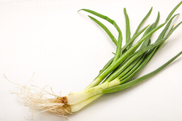 Young fresh tasty green onion