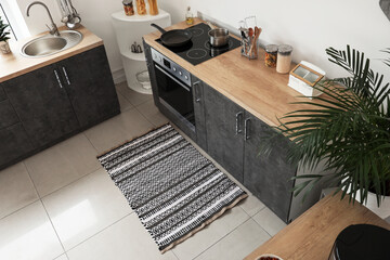 Stylish interior of modern kitchen