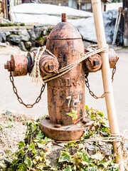 Fire hydrant in japanese street